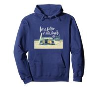Volkswagen Life Is Better By The Beach Camper Father's Day Pullover Hoodie, Adult Unisex, Navy Blue, Small
