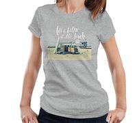 Volkswagen Life is Better by The Beach Camper Women's T-Shirt Heather Grey