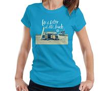 Volkswagen Life is Better by The Beach Camper Women's T-Shirt Sapphire