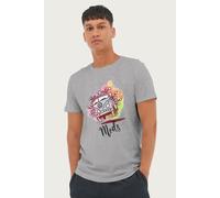Volkswagen Men's Campervan Mods T-Shirt in Mid Grey | Size: Large Volkswagen Mid Grey L