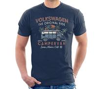 Volkswagen Men's The Original Ride Campervan T-Shirt, Navy Blue, L