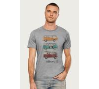 Volkswagen Men's Transporter Type 2 Campervan 1950 T-Shirt in Mid Grey | Size: 2XL Volkswagen Mid Grey 2XL