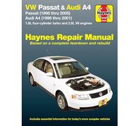Haynes - Volkswagen Passat (1998-2005) & Audi A4 V6 (1996-2001) Repair Manual - Paperback