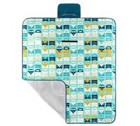 Volkswagen Picnic Blanket Rug - Official VW Foldable Water Resistant Beach Mat with Handle - 135cm x 120cm
