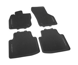 Volkswagen Rubber Car Mats Premium Black 4-Piece Set, Front and Rear Fits VW Passat B9 (3J) Variant from 2024