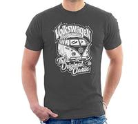 Volkswagen The Original Classic Camper Men's T-Shirt Charcoal
