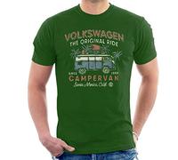 Volkswagen The Original Ride Campervan Men's T-Shirt Bottle Green