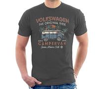 Volkswagen The Original Ride Campervan Men's T-Shirt, Charcoal, XL
