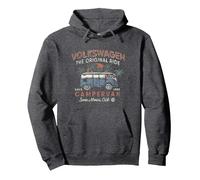 Volkswagen The Original Ride Campervan Pullover Hoodie, Adult Unisex, Dark Heather Grey, Large