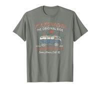 Volkswagen The Original Ride Campervan T-Shirt, Men, Olive Heather, Small