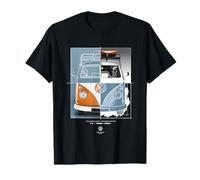 Volkswagen Transporter T1 Camper Blueprint Art T-Shirt