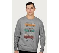 Volkswagen Transporter Type 2 Campervan 1950 Sweatshirt in Mid Grey | Size: Medium Volkswagen Mid Grey M