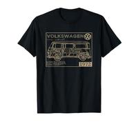 Volkswagen Type 2 Camper Plans Light Text T-Shirt