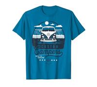 Volkswagen Type 2 Campervan Custom Campers T-Shirt, Men, Sapphire Blue, 3X-Large