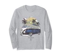 Volkswagen Type 2 T1 Campervan Beach Sketch Long Sleeve T-Shirt
