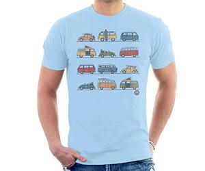 Volkswagen Vans and Beetles Men's T-Shirt Sky Blue