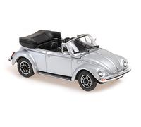 Volkswagen VW Beetle 1303 Cabriolet Model Car Maxichamps 1:43 Silver 940055130