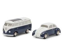 Volkswagen VW Beetle + VW Samba T1 Set White/Blue 1:87 Model 05146 SCHUCO