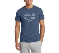 Volkswagen VW Blueprint Beetle White with VW Logo Men's T-Shirt