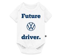 Volkswagen VW Logo With Future Driver Organic Short Sleeve Baby Bodysuit