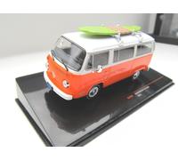 Volkswagen VW T2 Bus Model Car Orange/White In 1:43 IXO CLC302