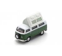 Volkswagen VW T2 Camping Bus Green/White Die Cast 1:87 Model SCHUCO