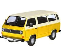 Volkswagen VW T3 Bus Model Car By Motormax 1:24 Yellow White 79376 New
