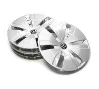Volkswagen Wheel Covers Original, Plastic, Silver, 16 Inches, For Steel Wheels, Model T7 New Transporter, Part No. 7TG071456, Set of 4 Pcs
