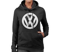 Volkswagen White VW Logo Classic Retro Women's Hooded Sweatshirt