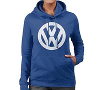 Volkswagen White VW Logo Classic Retro Women's Hooded Sweatshirt