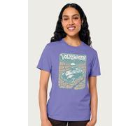 Volkswagen Women's Beetle 70s Retro British Towns Cities Poster Relaxed Fit T-Shirt in Violet | Size: Large Volkswagen Violet L