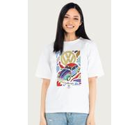 Volkswagen Women's Beetle Fauvism Colourful Art Relaxed Fit T-Shirt in White | Size: Medium Volkswagen White M