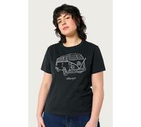 Volkswagen Women's Camper Doodle Relaxed Fit T-Shirt in Black | Size: Medium Volkswagen Black M