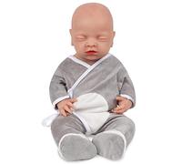 Vollence 18 inch Eye Closed Full Silicone Baby Doll, Sleeping Silicone Babies with Accessories Gifts for Kids Age 3 + & Collection - Boy