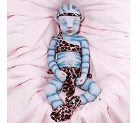 Vollence 20 Inch Na'vi Avatar Sleeping Full body Silicone Reborn Baby Doll with pointed ears,Full Weighted Similar Handmade Real Baby doll, Realistic Silicone Baby doll
