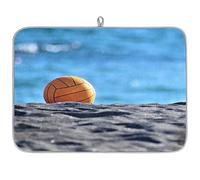Volley Ball Beach Microfibre Dish Drying Mat Absorbent Dish Drying Drainers Mats for Kitchen Spoon Glass Plate 40.6 x 45.7 cm