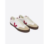 Women's Volley O.T Leather White Pekin Bark Trainers - Red leather / 41