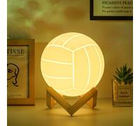 Volleyball 3D Night Light with Remote,3D Printed Volleyball Lamp-5.9inches | 16-Color Lamp for Volleyball Fans,Bedside Table Light,Room Decor,Graduation Gift,Stocking Stuffer & White Elephant Gift