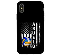 Volleyball Abuelo American Flag Vintage Christmas Xmas Case for iPhone X/XS