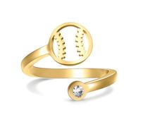 Volleyball Basketball Softball Baseball Football Tennis Racket Pickleball Ring for Women Teens Adjustable Sports Jewelry Gifts for Daughter Sports Fans