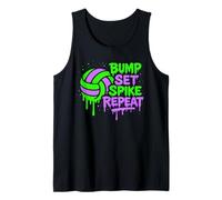 Volleyball Bright Drip Bump Set Spike Repeat Style Tank Top