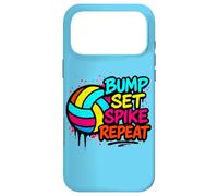 Volleyball Bump Set Spike Repeat Bold Grunge Design Case for iPhone 17 Pro Max