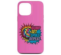 Volleyball Bump Set Spike Repeat Colorful Action Art Case for iPhone 13 Pro Max