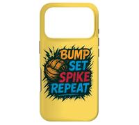 Volleyball Bump Set Spike Repeat Colorful Court Energy Case for iPhone 17 Pro