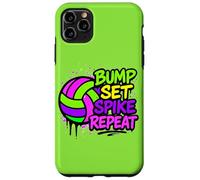 Volleyball Bump Set Spike Repeat Colorful Graffiti Art Case for iPhone 11 Pro Max
