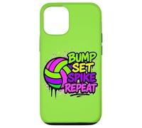 Volleyball Bump Set Spike Repeat Colorful Graffiti Art Case for iPhone 12/12 Pro