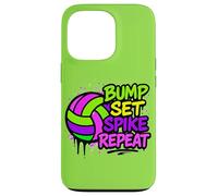 Volleyball Bump Set Spike Repeat Colorful Graffiti Art Case for iPhone 13 Pro