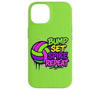 Volleyball Bump Set Spike Repeat Colorful Graffiti Art Case for iPhone 14