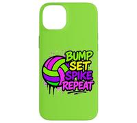 Volleyball Bump Set Spike Repeat Colorful Graffiti Art Case for iPhone 14 Plus