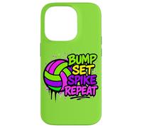Volleyball Bump Set Spike Repeat Colorful Graffiti Art Case for iPhone 14 Pro